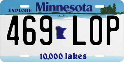 MN license plate 469LOP
