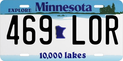 MN license plate 469LOR