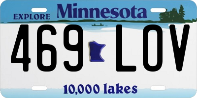 MN license plate 469LOV