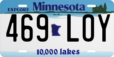MN license plate 469LOY