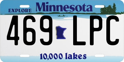 MN license plate 469LPC