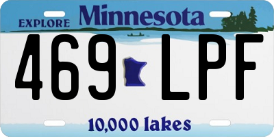 MN license plate 469LPF