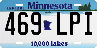 MN license plate 469LPI