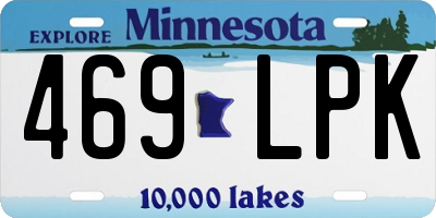 MN license plate 469LPK