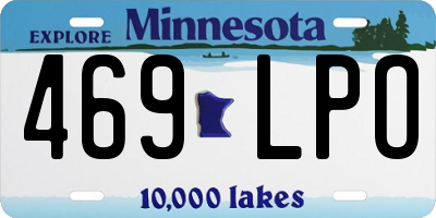 MN license plate 469LPO