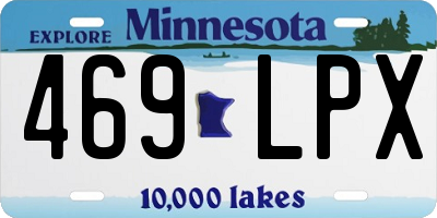 MN license plate 469LPX