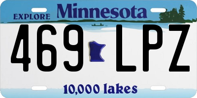 MN license plate 469LPZ