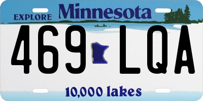 MN license plate 469LQA