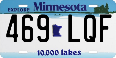 MN license plate 469LQF