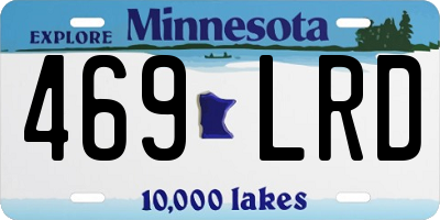 MN license plate 469LRD