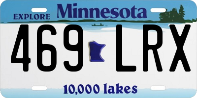 MN license plate 469LRX
