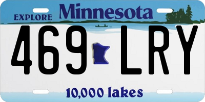 MN license plate 469LRY