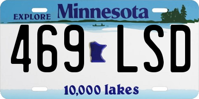 MN license plate 469LSD