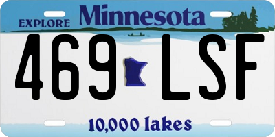 MN license plate 469LSF
