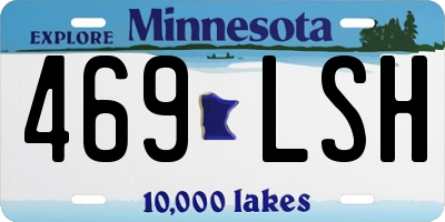 MN license plate 469LSH