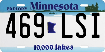 MN license plate 469LSI
