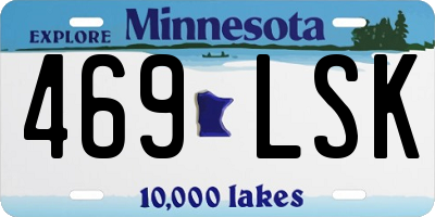 MN license plate 469LSK
