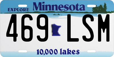MN license plate 469LSM