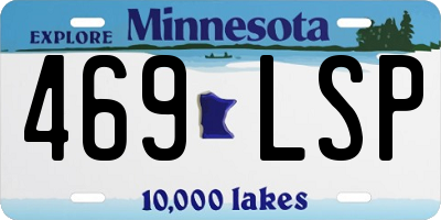 MN license plate 469LSP