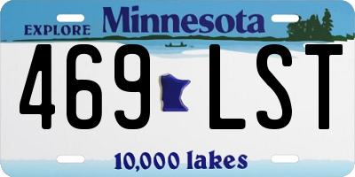 MN license plate 469LST