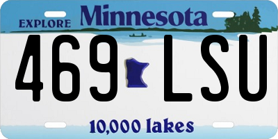 MN license plate 469LSU
