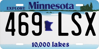 MN license plate 469LSX