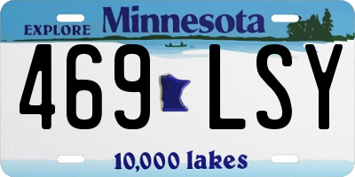 MN license plate 469LSY