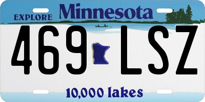 MN license plate 469LSZ