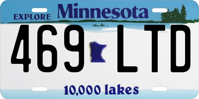 MN license plate 469LTD