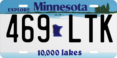 MN license plate 469LTK