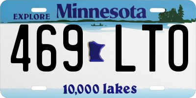 MN license plate 469LTO