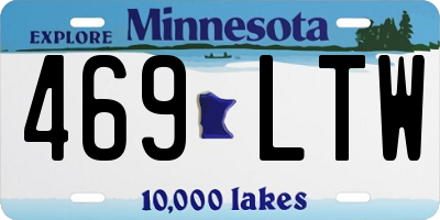 MN license plate 469LTW