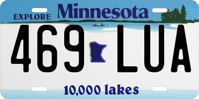 MN license plate 469LUA