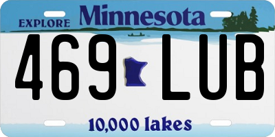 MN license plate 469LUB