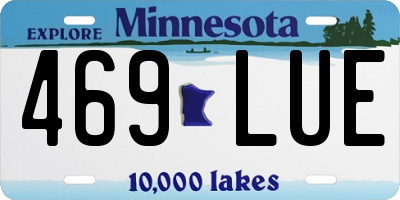 MN license plate 469LUE