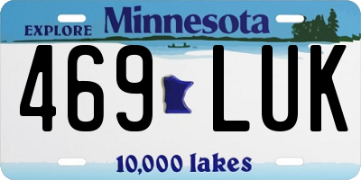 MN license plate 469LUK