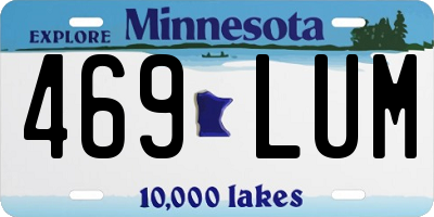 MN license plate 469LUM