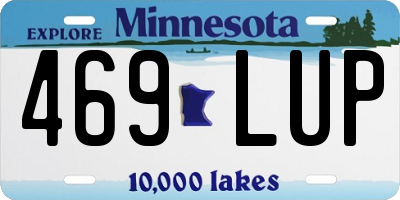 MN license plate 469LUP