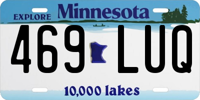 MN license plate 469LUQ