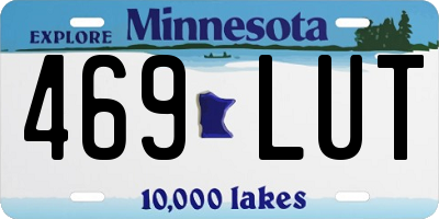 MN license plate 469LUT