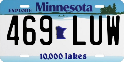 MN license plate 469LUW