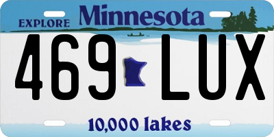 MN license plate 469LUX