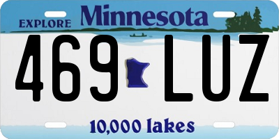MN license plate 469LUZ