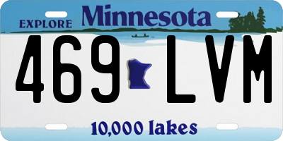 MN license plate 469LVM