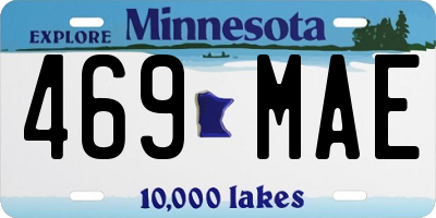 MN license plate 469MAE