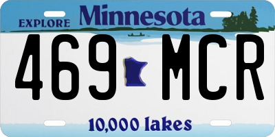 MN license plate 469MCR