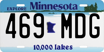 MN license plate 469MDG