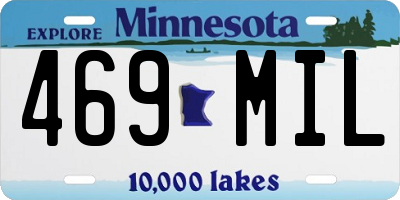 MN license plate 469MIL