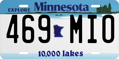 MN license plate 469MIO
