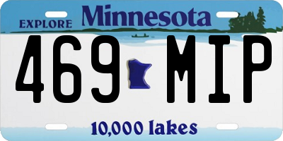 MN license plate 469MIP